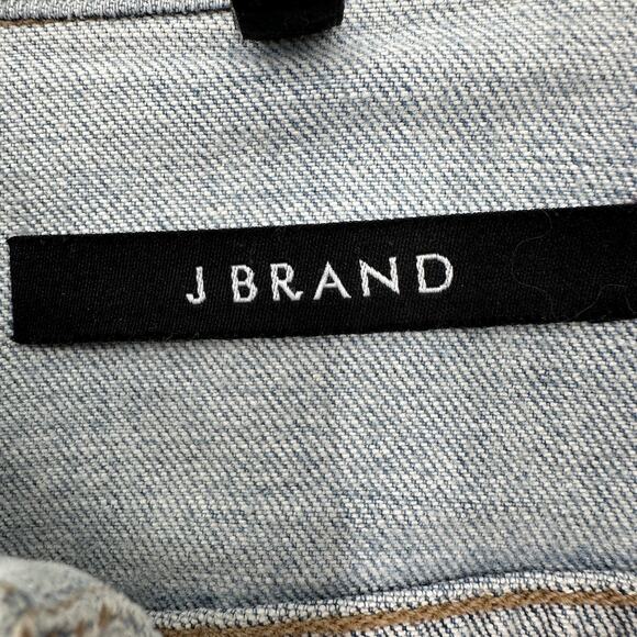 J Brand Jacket Womens XS Denim Atomic Stretch Button Up Distressed 40503225 - Picture 4 of 13
